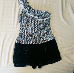 Rewind Vespa print romper